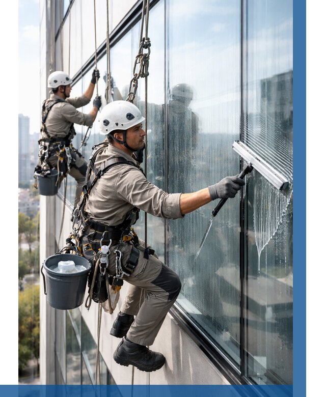 Мойка окон альпинистами в Чите от 4658 р. | ВЫСОТНИК-Чта