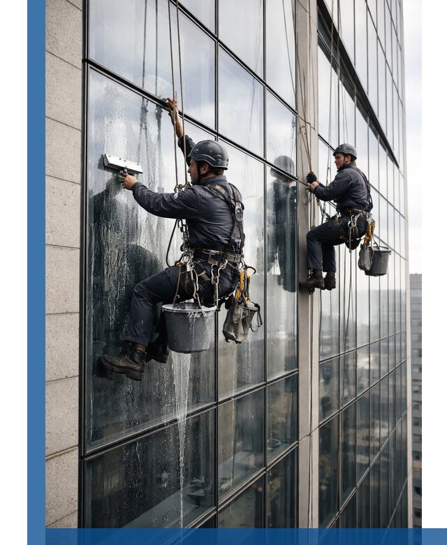 Профессиональная мойка стеклянных фасадов зданий в Чите