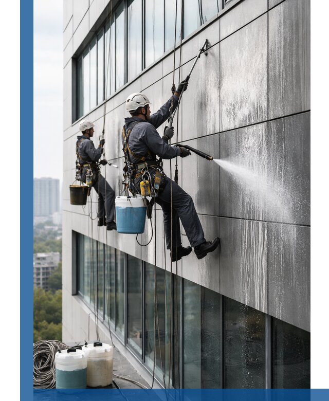 Профессиональная мойка вентилируемых фасадов в Чите