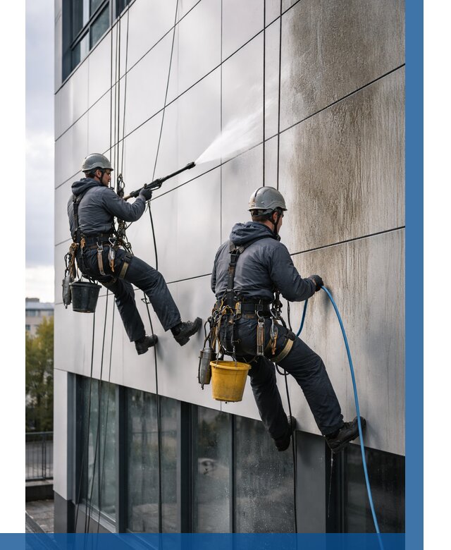 Мойка фасада из композита в Чите по цене от 311 р. | ВЫСОТНИК-Чта