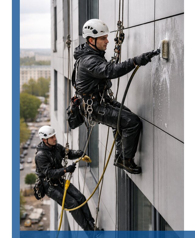 Профессиональная мойка фасада из композита в Чите