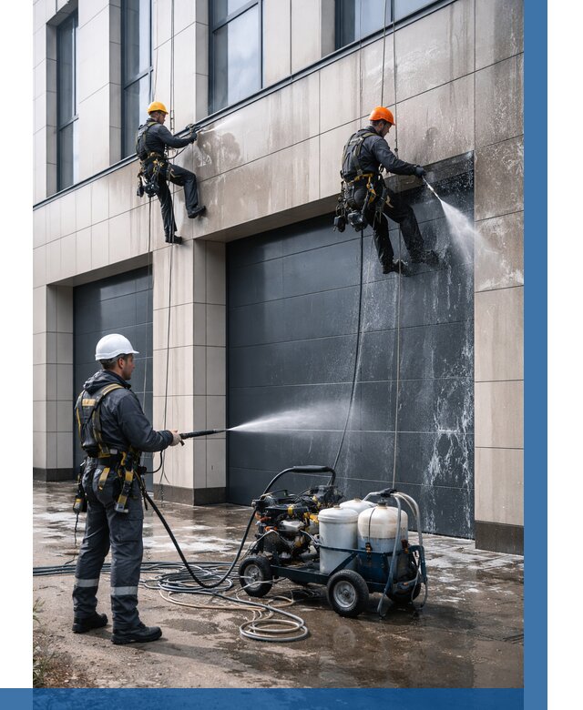 Послестроительная мойка фасада в Чите от 311 р. | ВЫСОТНИК-Чта