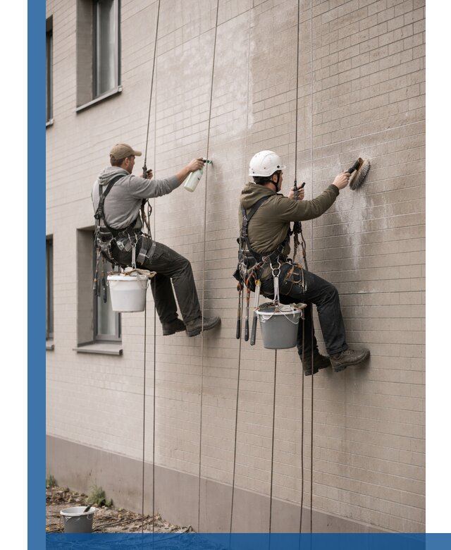 Удаление высолов с фасада зданий в Чите без повреждений и следов