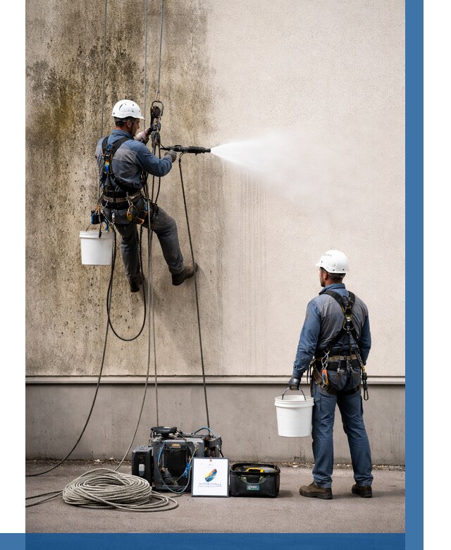 Очистка фасада от плесени в Чите от 311 р. | ВЫСОТНИК-Чта