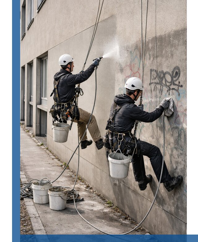 Антиграффити покрытие фасада с защитой от надписей в Чите