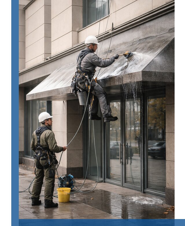 Профессиональная мойка козырьков и навесов в Чите