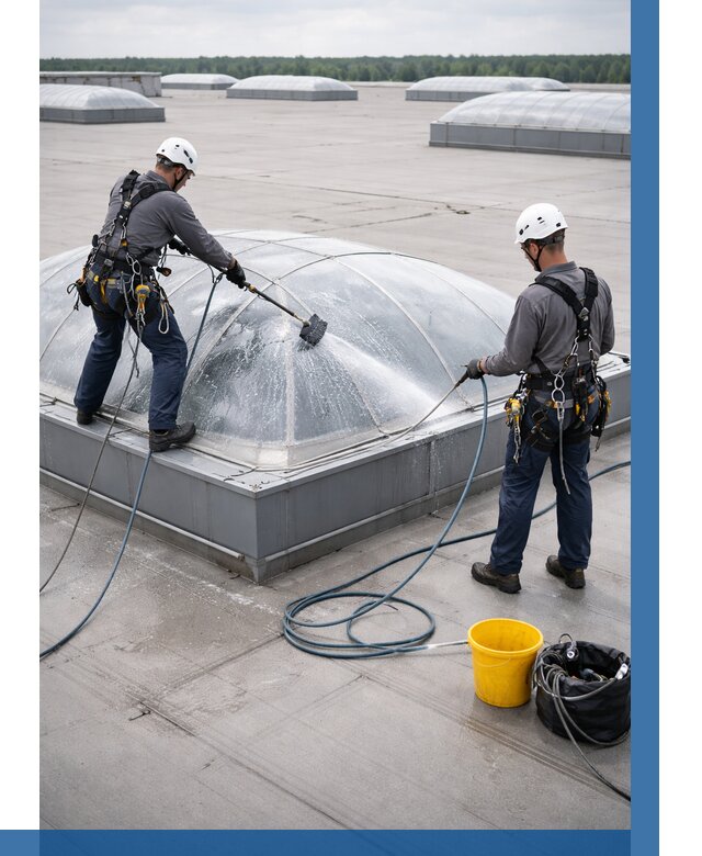 Мойка зенитных фонарей в Чите, заказать от 4658 р. | ВЫСОТНИК-Чта