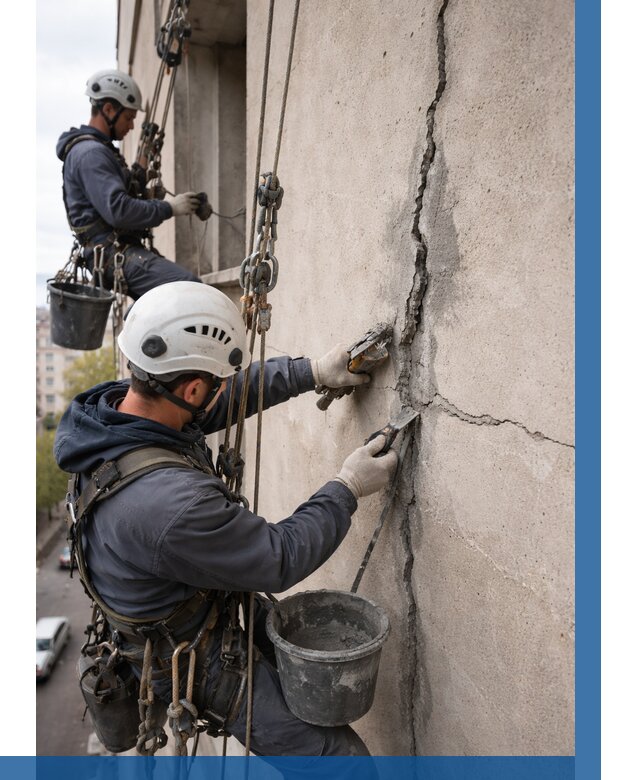 Заделка трещин на фасаде в Чите от 932 р. | ВЫСОТНИК-Чта