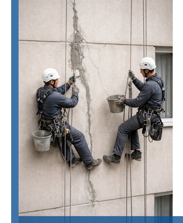 Заделка трещин на фасаде в Чите с гарантийным ремонтом