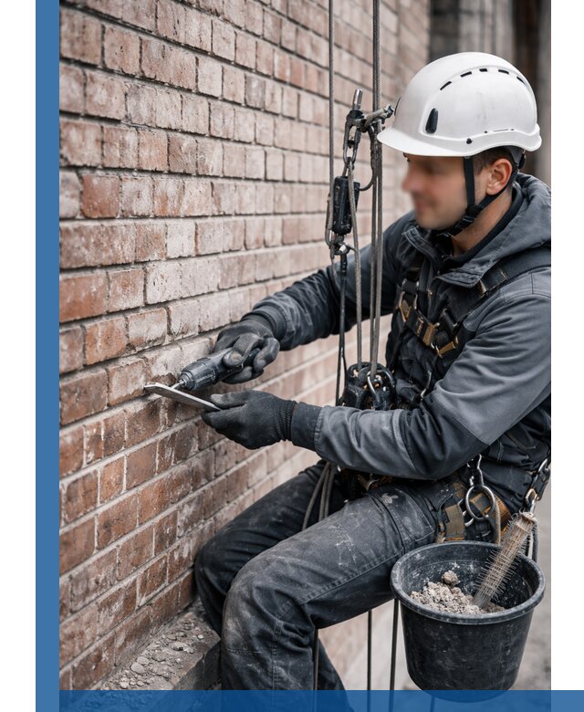 Расшивка кирпичных швов фасадов и стен, ремонт в Чите