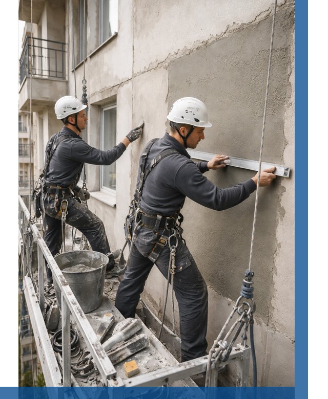 Штукатурка фасада на высоте в Чите от 932 р. | ВЫСОТНИК-Чта