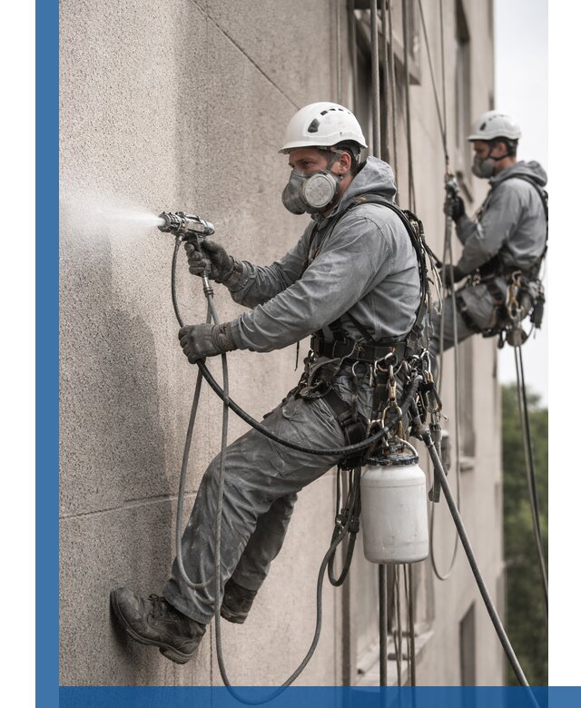 Безвоздушная покраска фасадов зданий в Чите профессионально