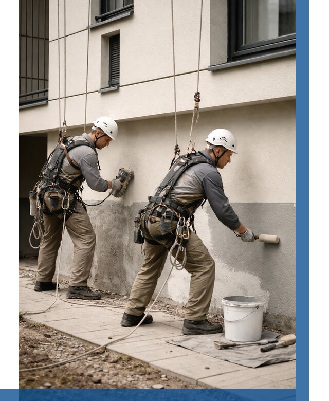 Окраска цоколя здания в Чите от 466 р. под ключ | ВЫСОТНИК-Чта