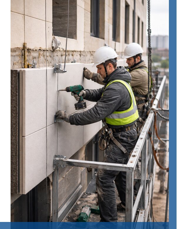 Монтаж фасадных термопанелей в Чите от 1553 р. | ВЫСОТНИК-Чта