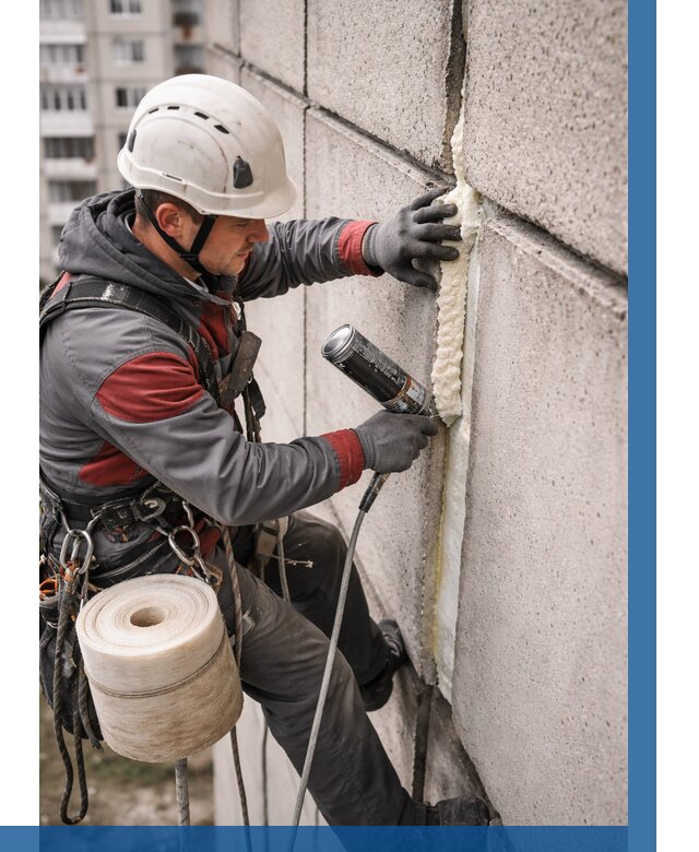 Утепление межпанельных швов в Чите от 725 р. | ВЫСОТНИК-Чта