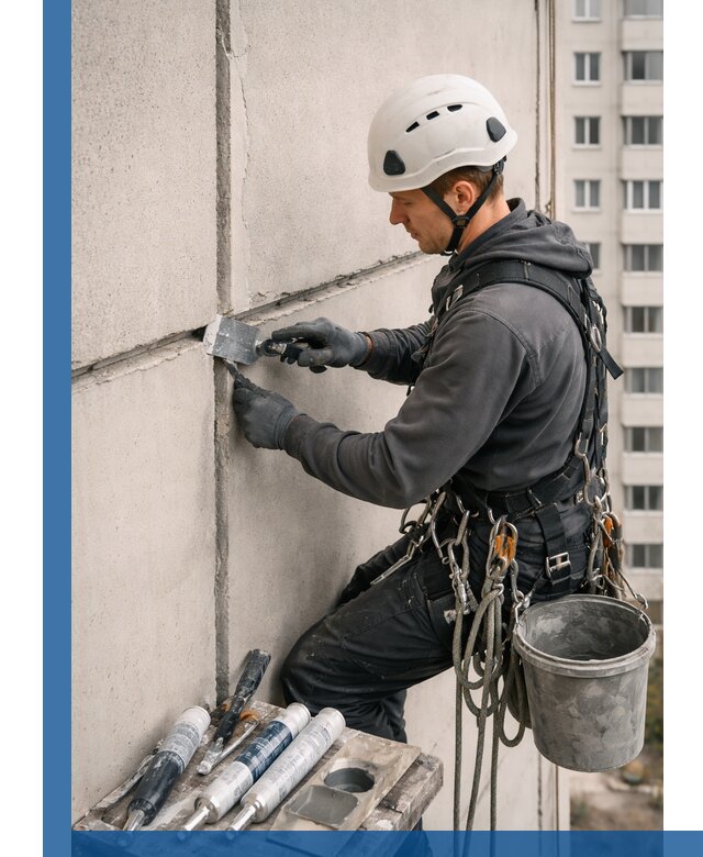 Ремонт межпанельных швов в Чите герметизация и восстановление