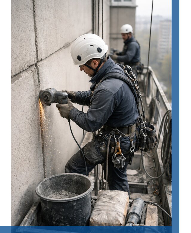 Штробление межпанельных швов в Чите от 1242 р. | ВЫСОТНИК-Чта