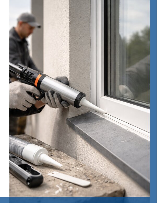 Герметизация монтажных швов окон в Чите от 673 р. | ВЫСОТНИК-Чта