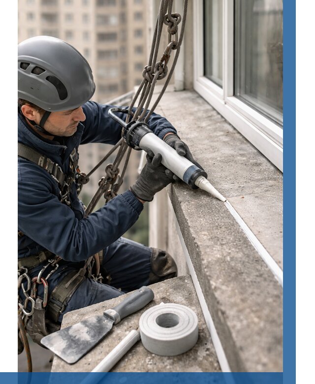 Герметизация балконного козырька в Чите от 4658 р. | ВЫСОТНИК-Чта