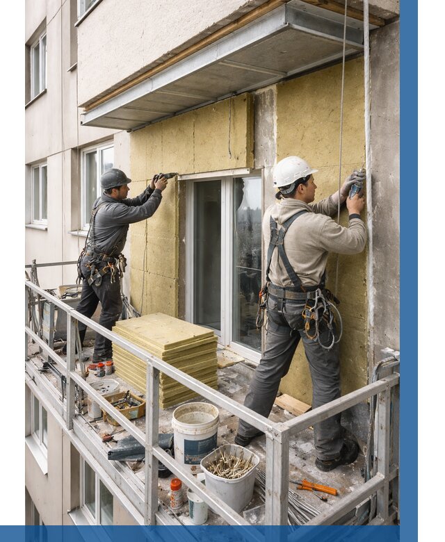 Утепление балкона снаружи в Чите от 1656 р. под ключ ВЫСОТНИК-Чта