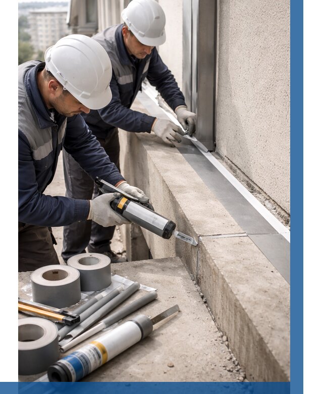 Герметизация примыкания балкона в Чите от 4658 р. | ВЫСОТНИК-Чта