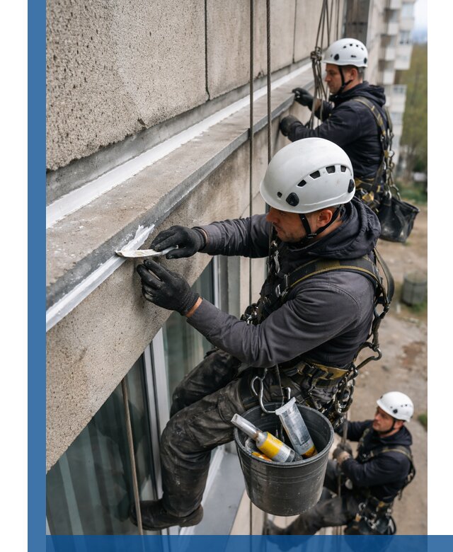 Герметизация примыкания балкона в Чите под ключ с гарантией