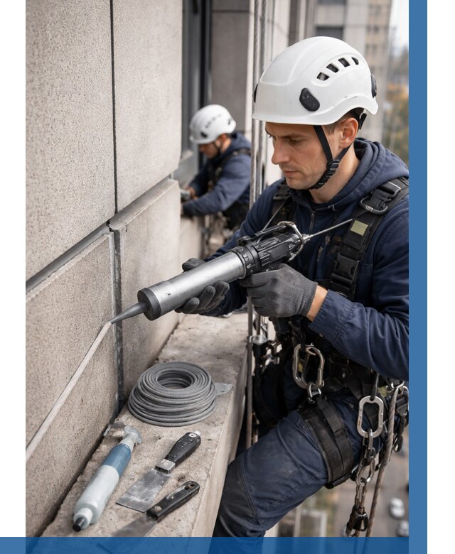 Герметизация деформационных швов фасада в Чите от 725 | ВЫСОТНИК-Чта