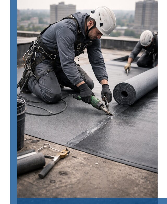 Ремонт мягкой кровли в Чите с выездом промальпинистов