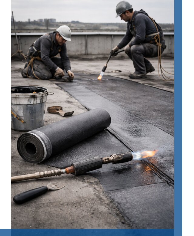 Ремонт рулонной кровли в Чите от 673 р. | ВЫСОТНИК-Чта