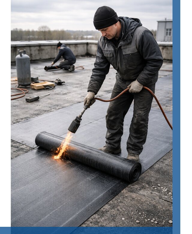 Ремонт наплавляемой кровли в Чите от 725 р. | ВЫСОТНИК-Чта