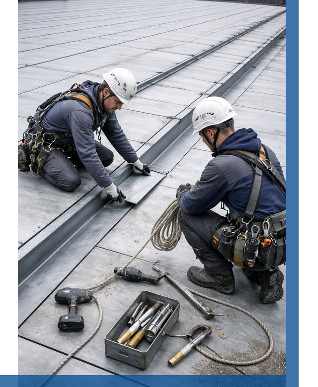 Ремонт фальцевой кровли в Чите от 725 р. | ВЫСОТНИК-Чта