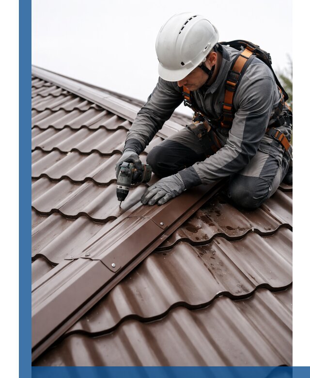 Ремонт металлочерепицы на крыше в Чите профессионально