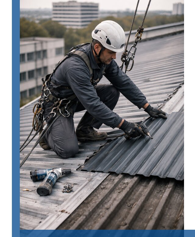 Ремонт профнастила на кровле в Чите, работы под ключ