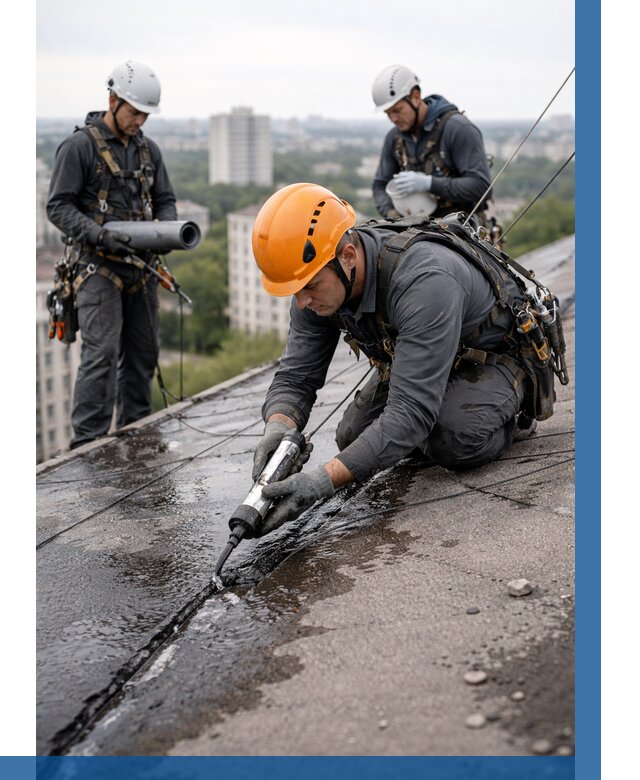 Устранение протечек кровли в Чите от 12420 р. | ВЫСОТНИК-Чта