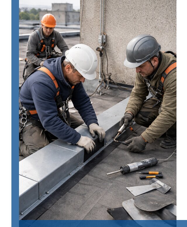 Ремонт кровельных примыканий в Чите профессионально