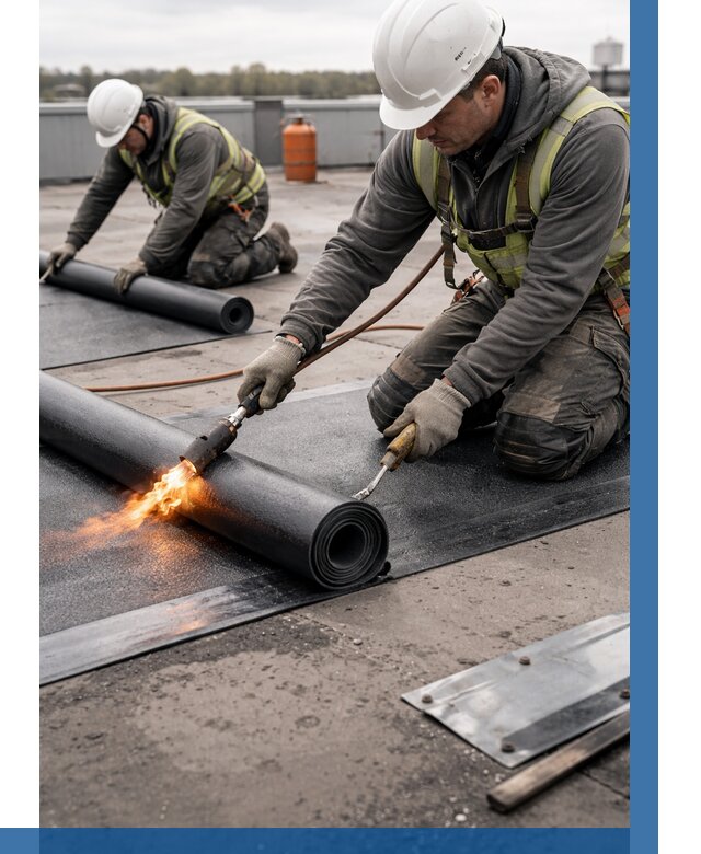 Монтаж наплавляемой кровли в Чите от 880 р. — ВЫСОТНИК-Чта