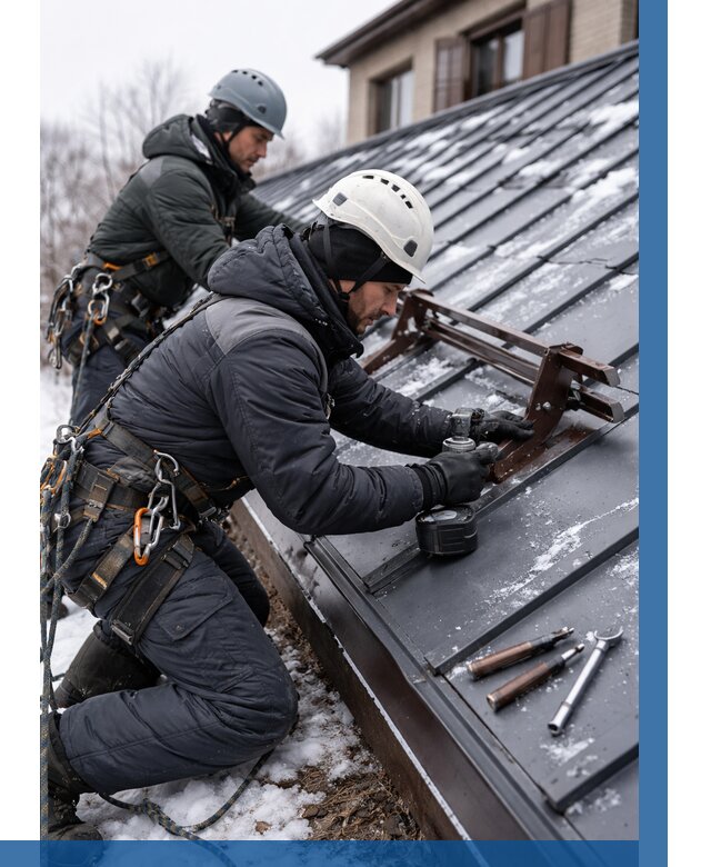 Монтаж снегозадержателей в Чите от 466 р. | ВЫСОТНИК-Чта