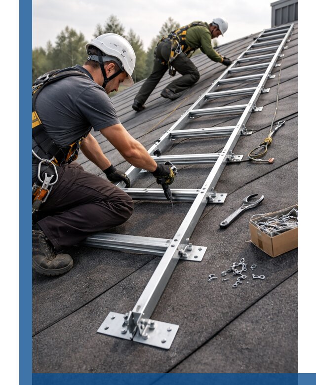 Профессиональный монтаж кровельной лестницы в Чите под ключ