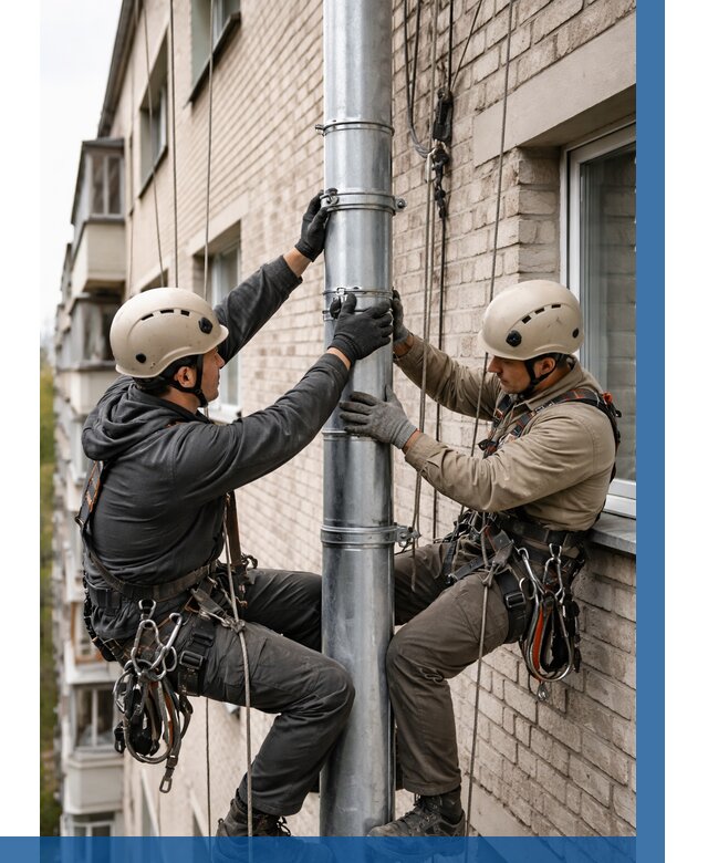 Замена водосточных труб в Чите от 6728 р. | ВЫСОТНИК-Чта