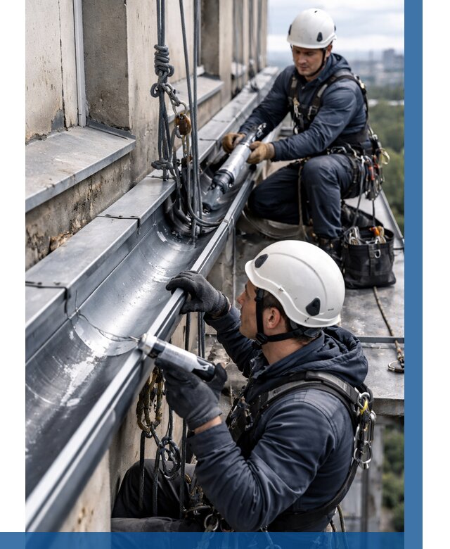 Ремонт водосточных желобов в Чите от 6728 р. | ВЫСОТНИК-Чта