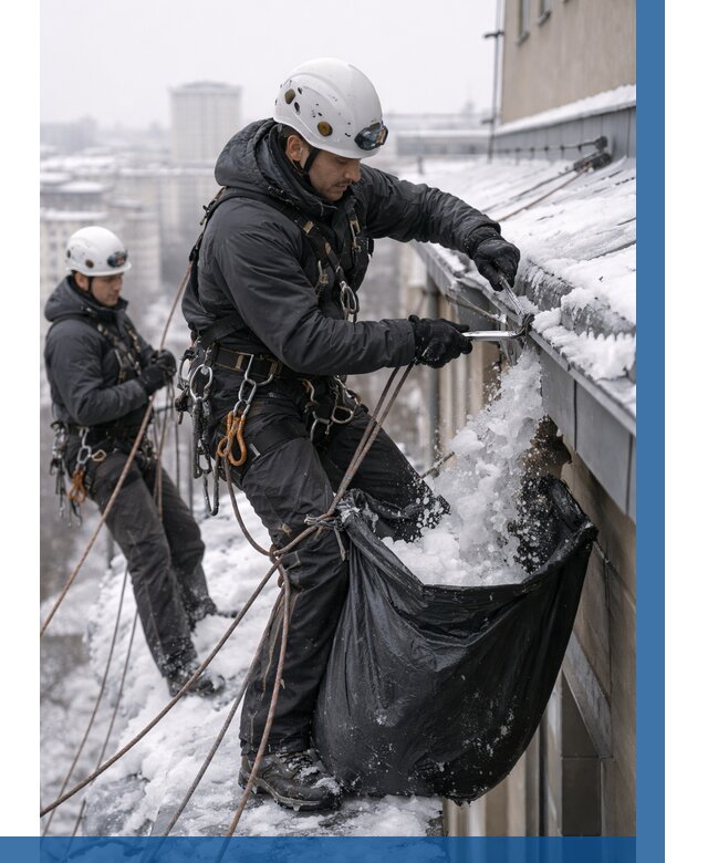 Аварийная очистка крыши в Чите под ключ от 311 р. | ВЫСОТНИК-Чта