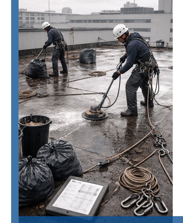 Плановая очистка кровли по графику в Чите для безопасности