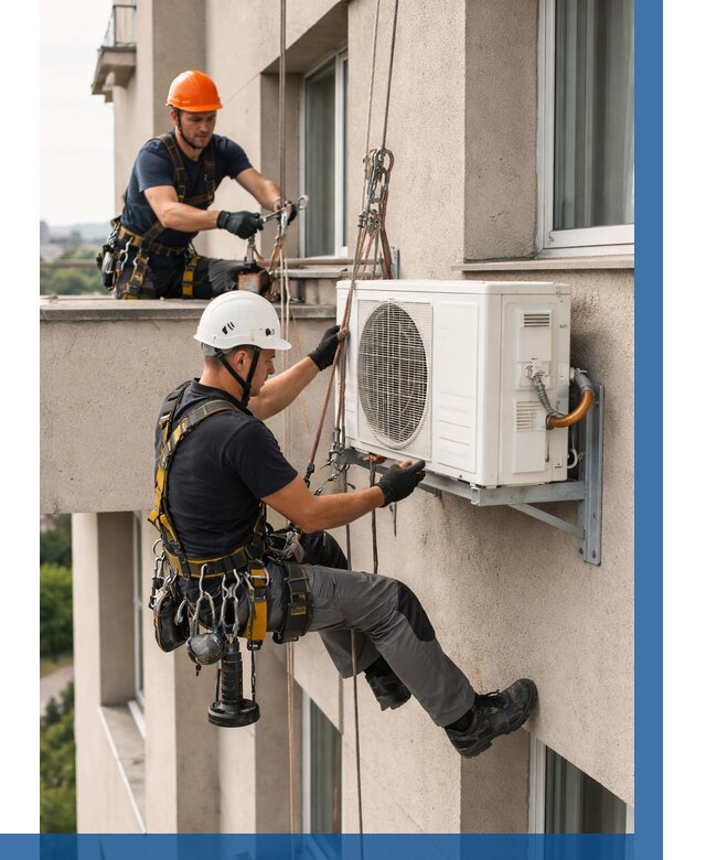 Монтаж внешнего блока кондиционера в Чите от 6728 р. | ВЫСОТНИК-Чта