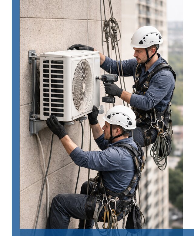 Монтаж внешнего блока кондиционера в Чите установка и крепление