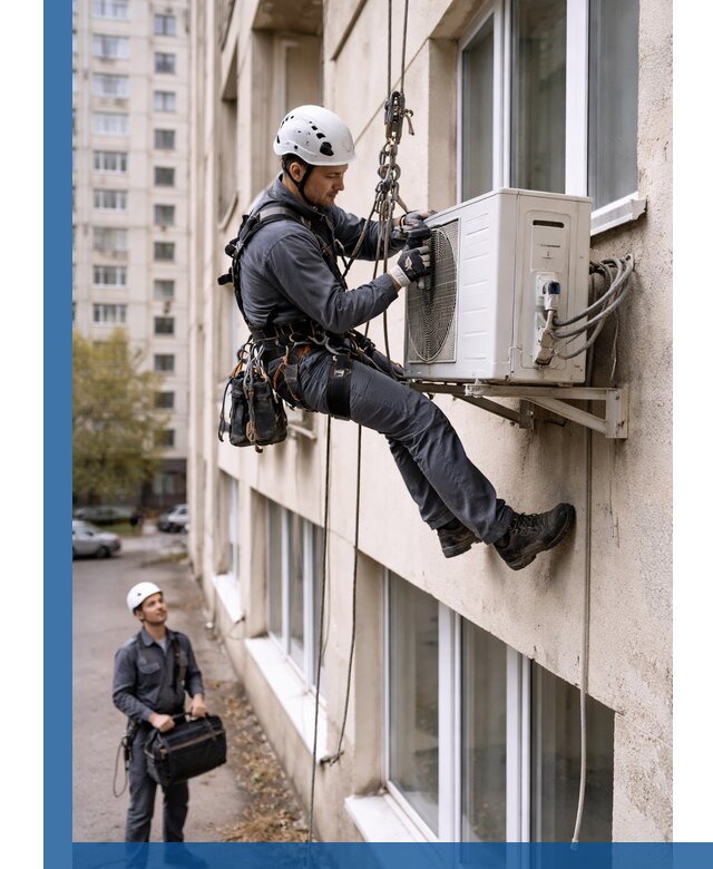 Демонтаж внешнего блока кондиционера в Чите профессионально