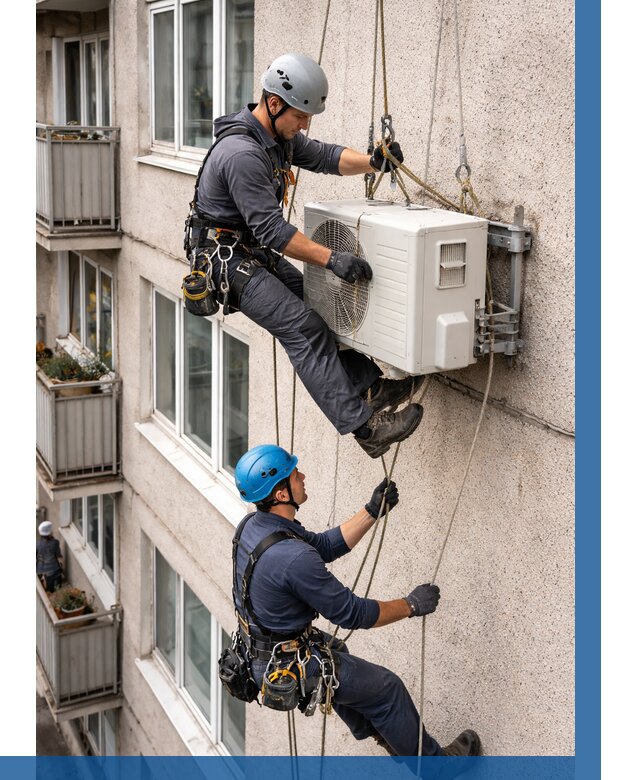 Перенос внешнего блока кондиционера в Чите от 9315 р.| ВЫСОТНИК-Чта