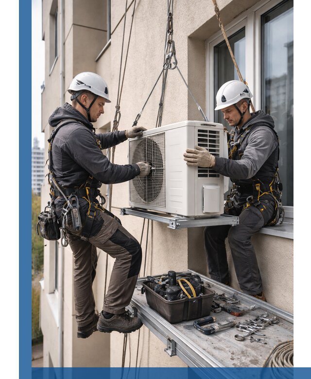 Перенос внешнего блока кондиционера в Чите с монтажом и крепежом