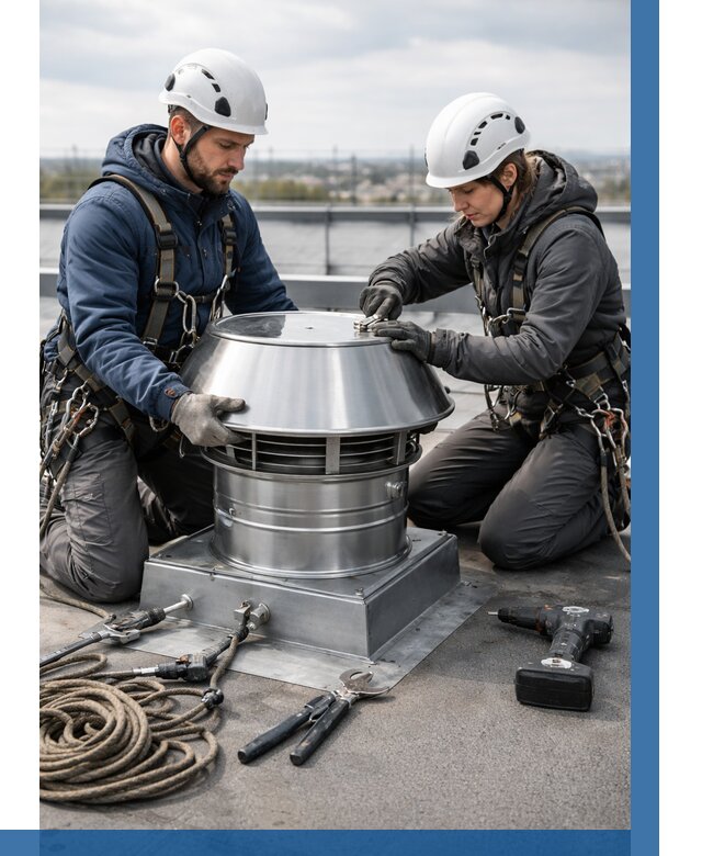 Установка дефлекторов на кровле в Чите от 4658 р. | ВЫСОТНИК-Чта