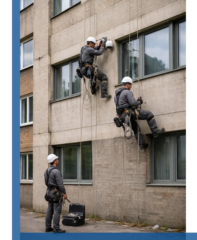 Монтаж фасадных камер видеонаблюдения в Чите под ключ