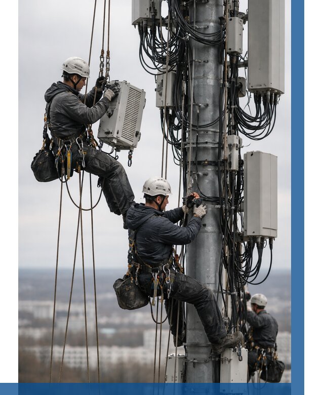 Монтаж оборудования связи на мачте в Чите от 7763 р. | ВЫСОТНИК-Чта